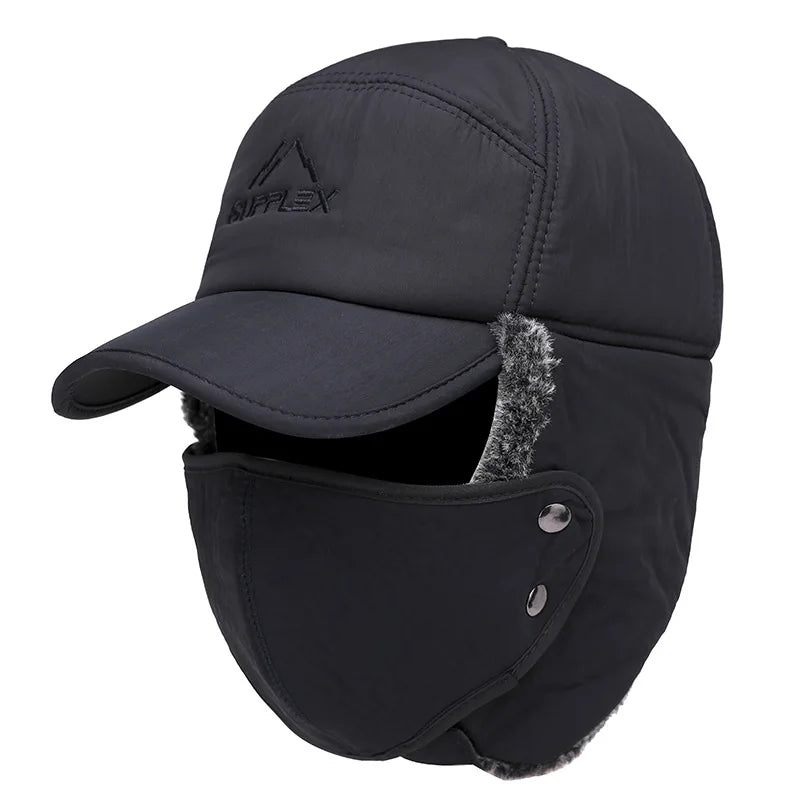 Waterproof Trapper Hat with Detachable Face Mask & Ear Flaps β Full Coverage Winter Hat for Extreme Cold