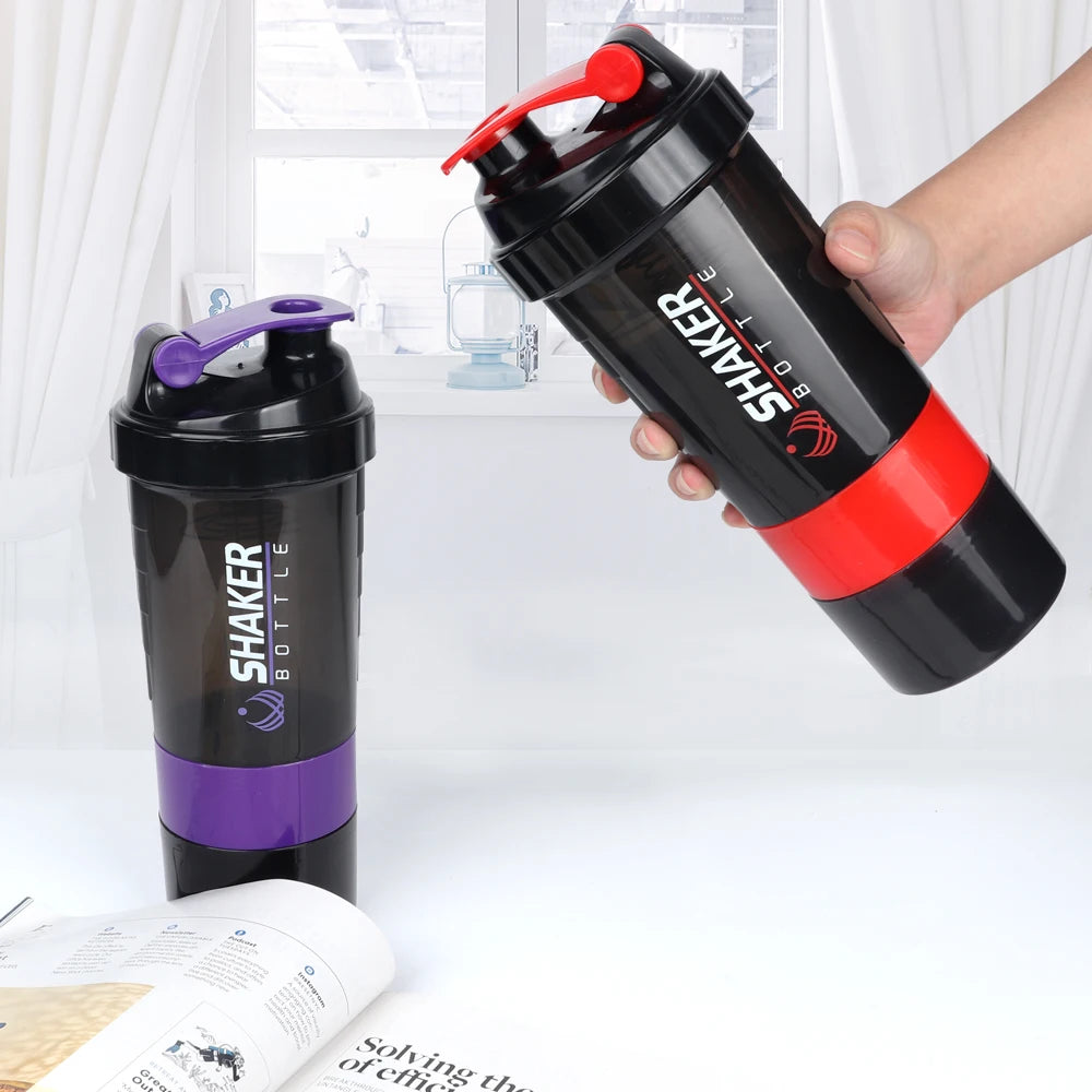 500ml Protein Shaker Bottle – BPA-Free Gym Fitness Water Bottle, Leak-Proof & Mixing Ball – Ideal for Pre/Post Workout