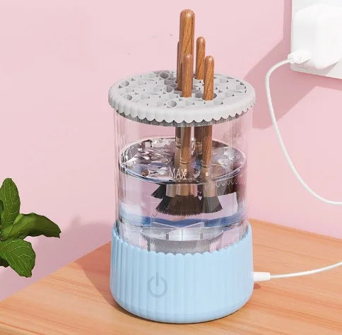 π 3-in-1 Portable Electric Makeup Brush Cleaner & Dryer β Automatic Spinner, Drying Rack & Sterilizer | Professional Brush Cleaning Kit