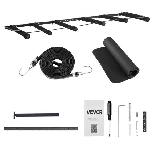 Surfboard Wall Mount, 5 Tiers Vertical Surfboard Rack for Storage and Display, Adjustable Metal Board Stand Organizer with Sponge Pad, Surf Board Holder for Snowboards, Kiteboards, Shortboard