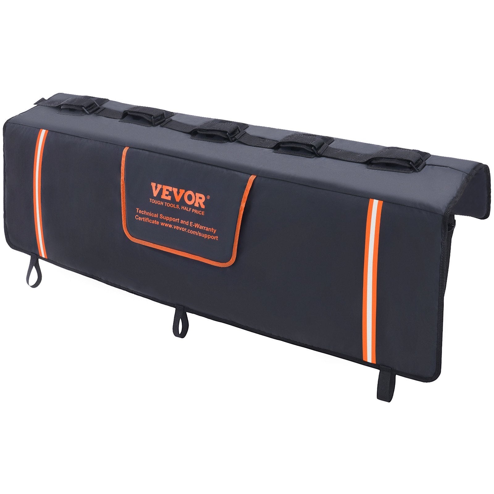 VEVOR Tailgate Bike Pad, 53" Truck Tailgate Pad Carry 5 Mountain Bikes, Upgraded Grooves Tailgate Protection Pad with Reflective Strips and Tool Pockets, with Camera Opening for Mid-Size Pickup Trucks - Luminous Bear Shop