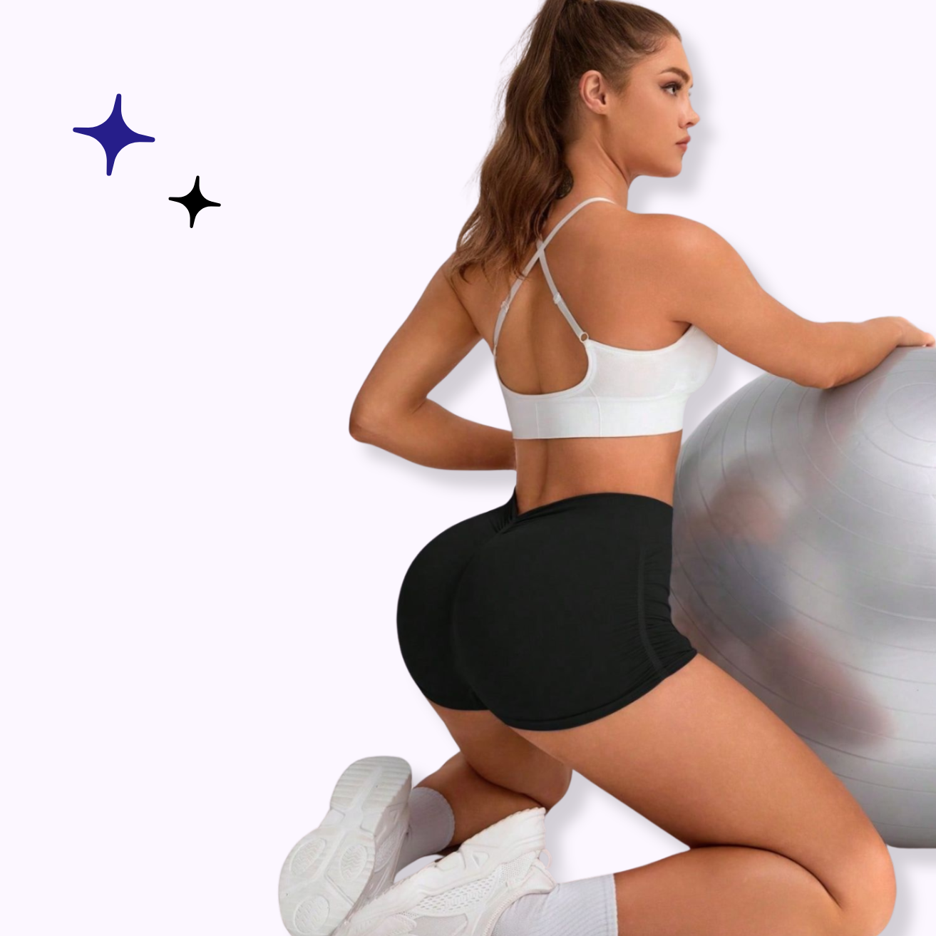 High-Waisted Elastic Push-Up Lifting Yoga Shorts