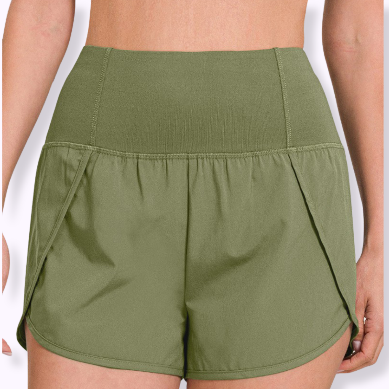 Running Shorts With Zippered Back Pocket