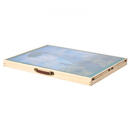 1500 Piece Puzzle Table with Folding Legs, 4 Drawers and Cover, 34x25 in Portable Wooden Board, Felt Surface Jigsaw Puzzle Accessories for Adults, Adjustable 6-Tilting-Angle, Gift for Mom