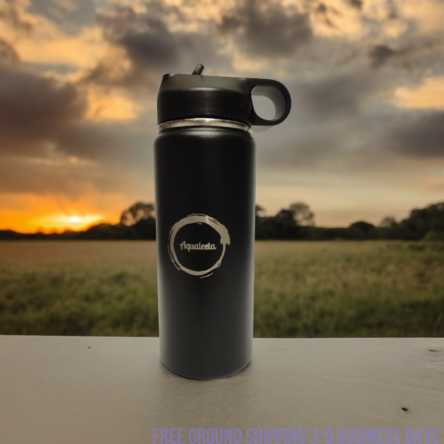 Aqualeeta 16oz insulated water bottle stainless steel. Ship from USA