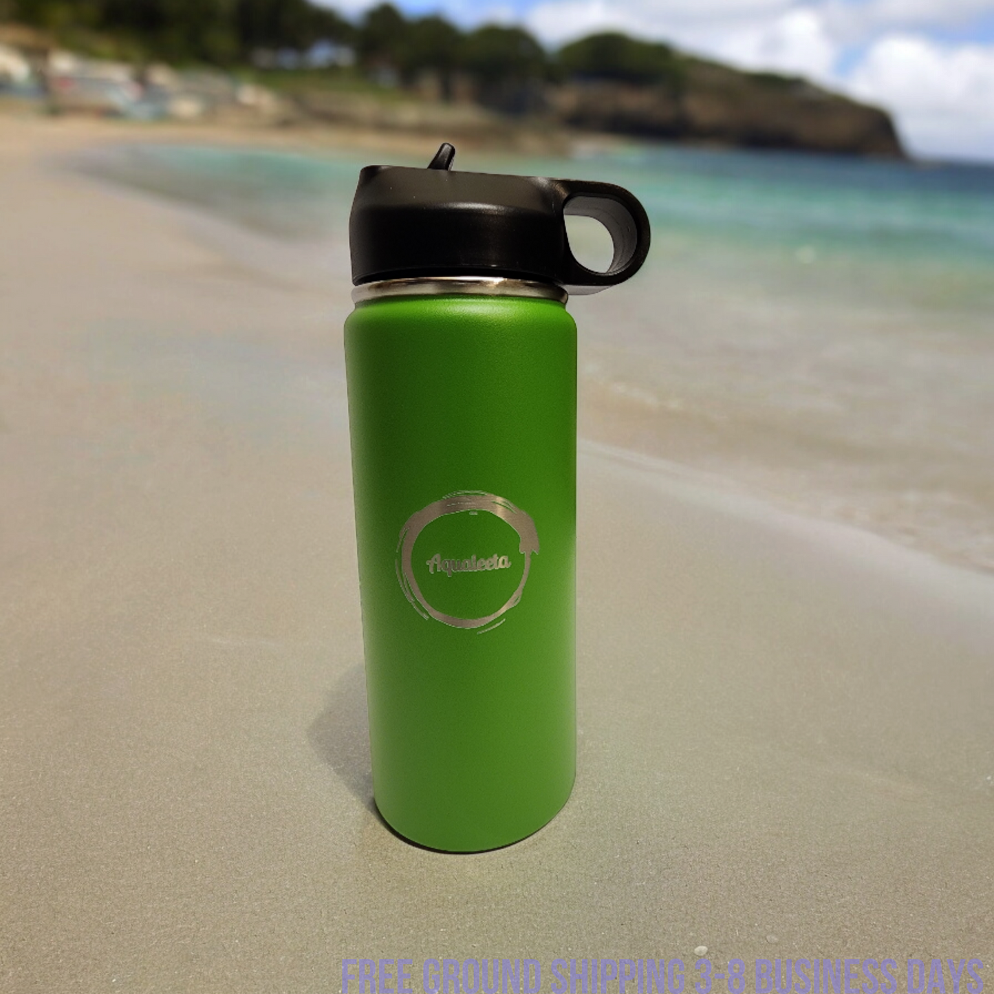 Aqualeeta 16oz insulated water bottle stainless steel. Ship from USA