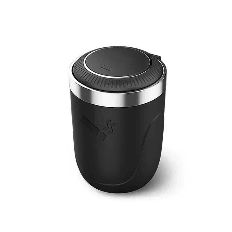 π Car Ashtray with Lid β Smell-Proof Portable Ashtray Cup with Blue LED Light & Fireproof Shell | One-Touch Open Auto Accessory