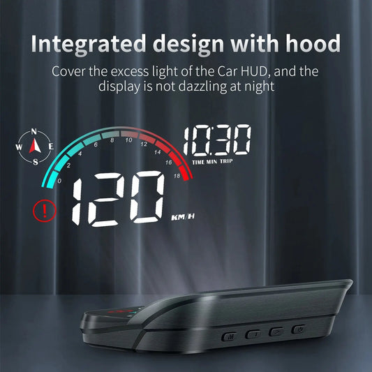 π M22 Universal GPS HUD Speedometer β 3.5" Head-Up Display with MPH/KMH Projection, Dual GPS+Beidou Chip, Overspeed Alarm & Compass for All Vehicles