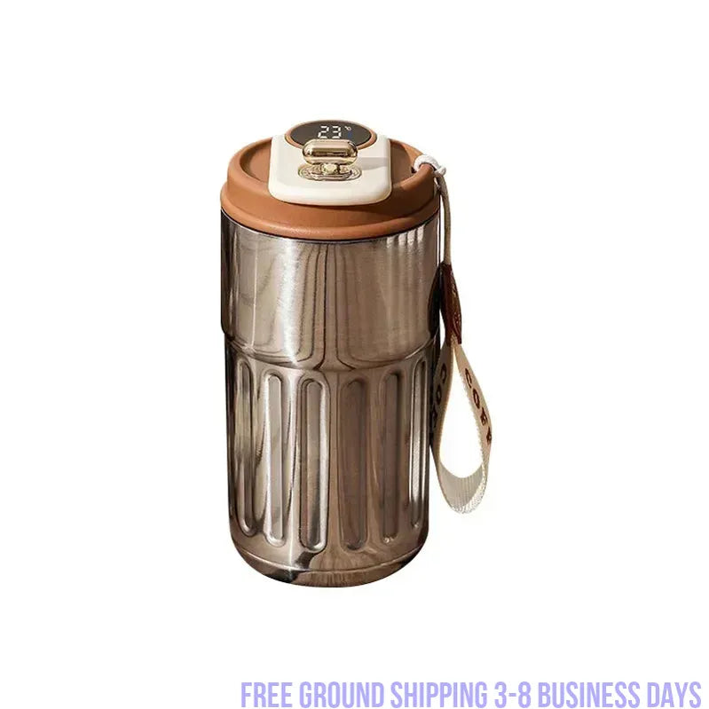 Smart Display Temperature 450mls Stainless Steel Vacuum Cup.