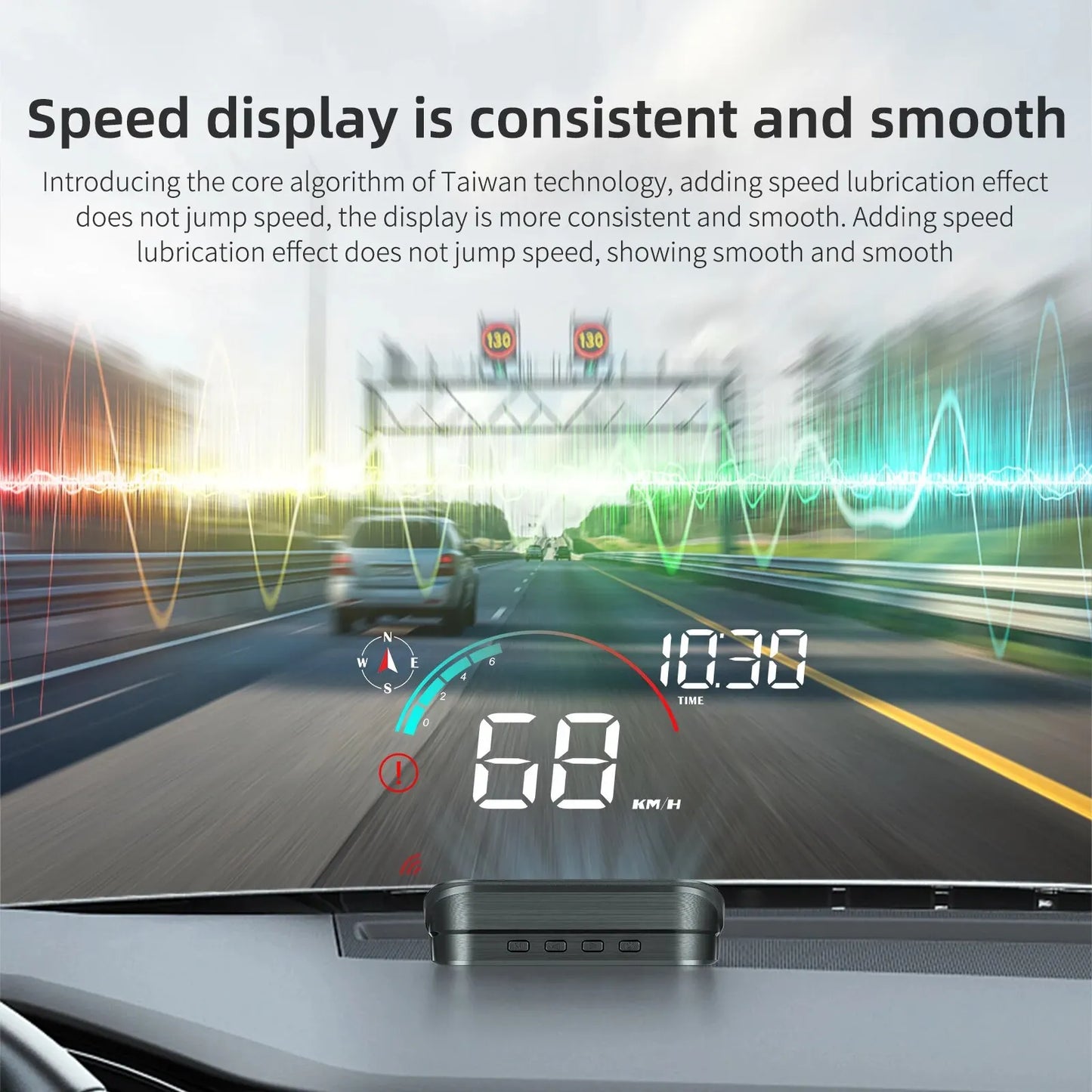 π M22 Universal GPS HUD Speedometer β 3.5" Head-Up Display with MPH/KMH Projection, Dual GPS+Beidou Chip, Overspeed Alarm & Compass for All Vehicles