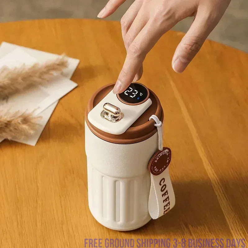 Smart Display Temperature 450mls Stainless Steel Vacuum Cup.