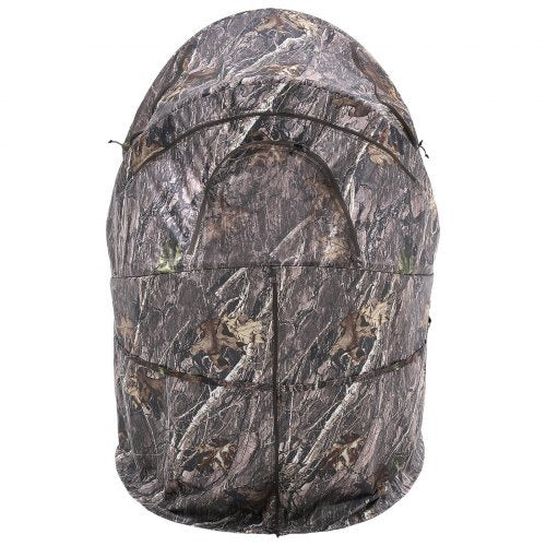 VEVOR Hunting Blind, Single Person Ground Blinds with Carrying Bag, Portable Camouflage Tent, Reinforced Durable Concealed Shelter with Silent Zipper Door and Window, for Turkey and Deer