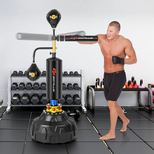 Boxing Speed Trainer Freestanding Fillable 360? Spinning Bar Adjustable Height