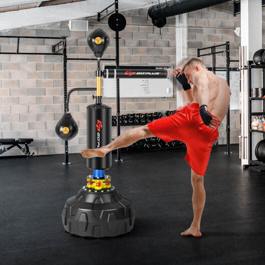 Boxing Speed Trainer Freestanding Fillable 360? Spinning Bar Adjustable Height