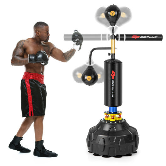 Boxing Speed Trainer Freestanding Fillable 360? Spinning Bar Adjustable Height