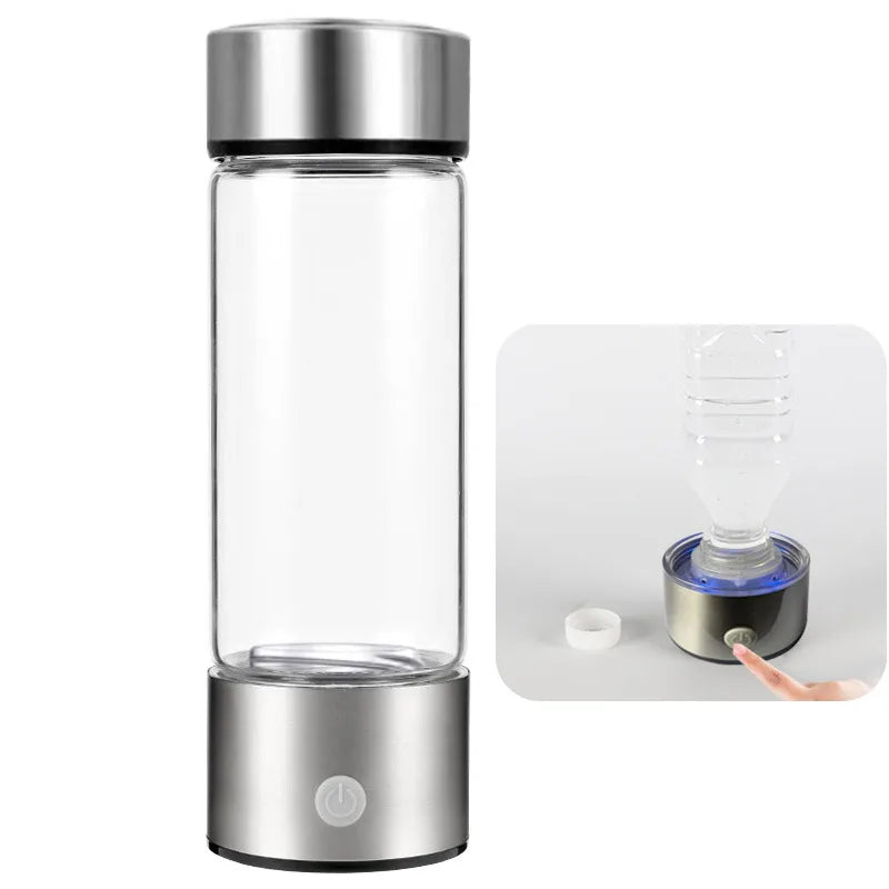 420ml Hydrogen-Rich Water Bottle – Portable Electric Hydrogen Generator with Titanium Filter | Antioxidant Ionizer for Health & Wellness
