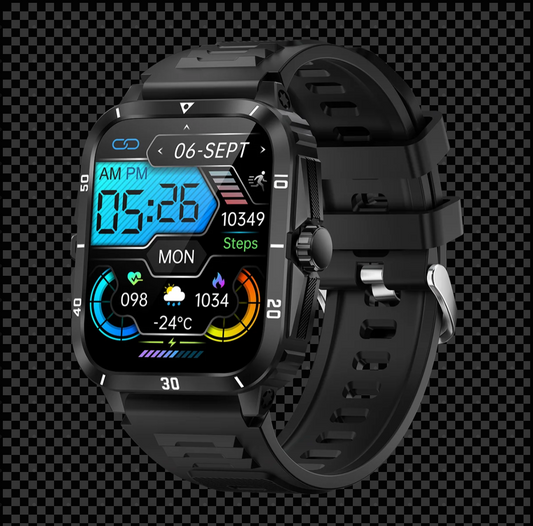 Set of 2 KT71 Smart Watch  Bluetooth Calling | 430mAh Large Battery | 3ATM Waterproof | Outdoor Sports Ready | Men's Smartwatch (Copy)