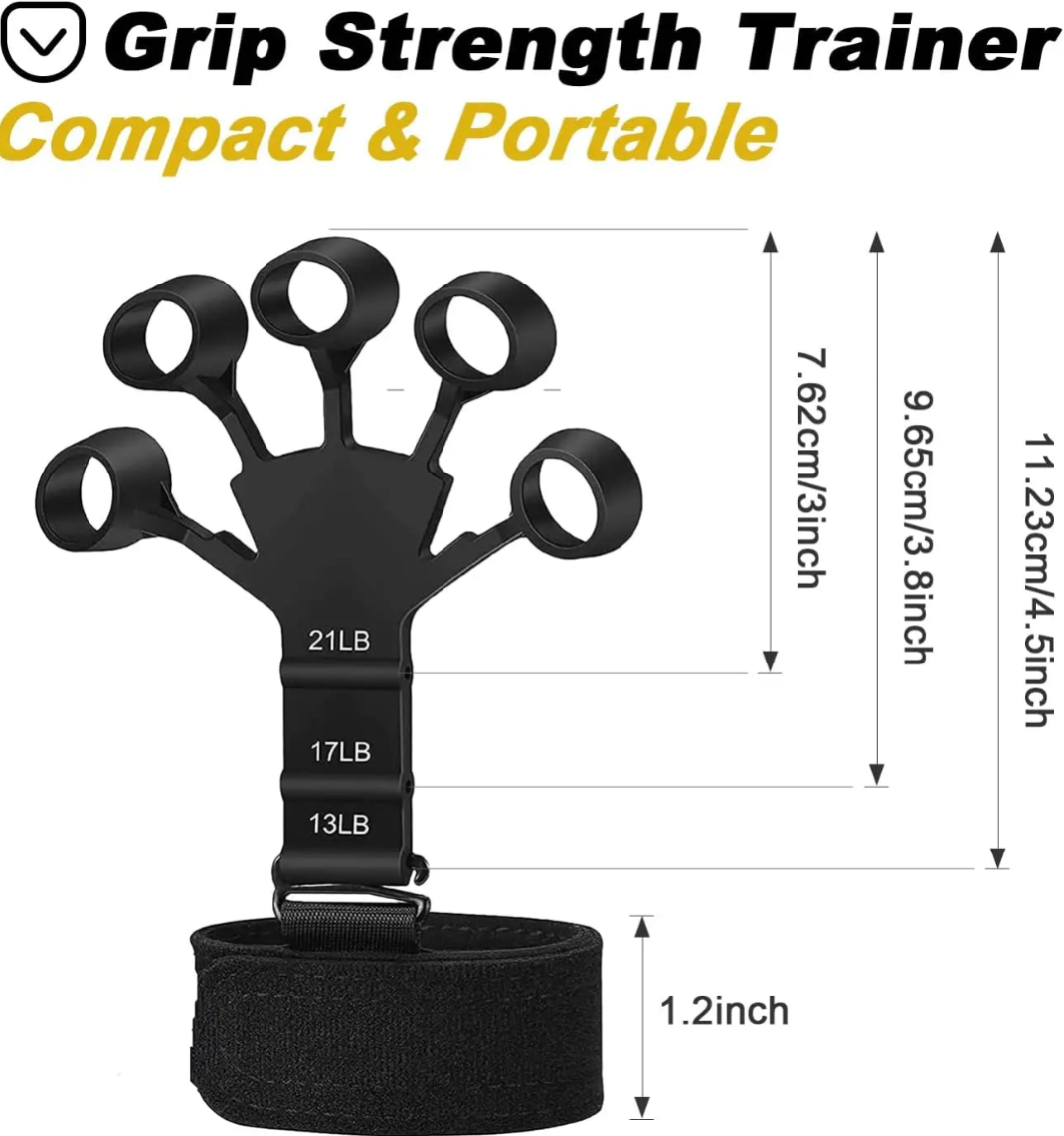 Finger Strengthener with 6 Resistance Levels –  Grip Strength Trainer & Hand Exerciser for Fingers, Wrists, and Forearms (Copy) (Copy)