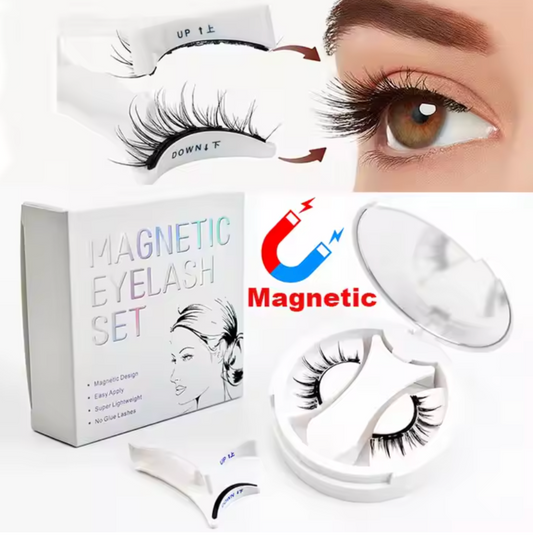 Professional Design Lash Glue Free Magnetic False Eyelashes with Anchor No Glue No Liner Reusable Magnetic Eyelashes