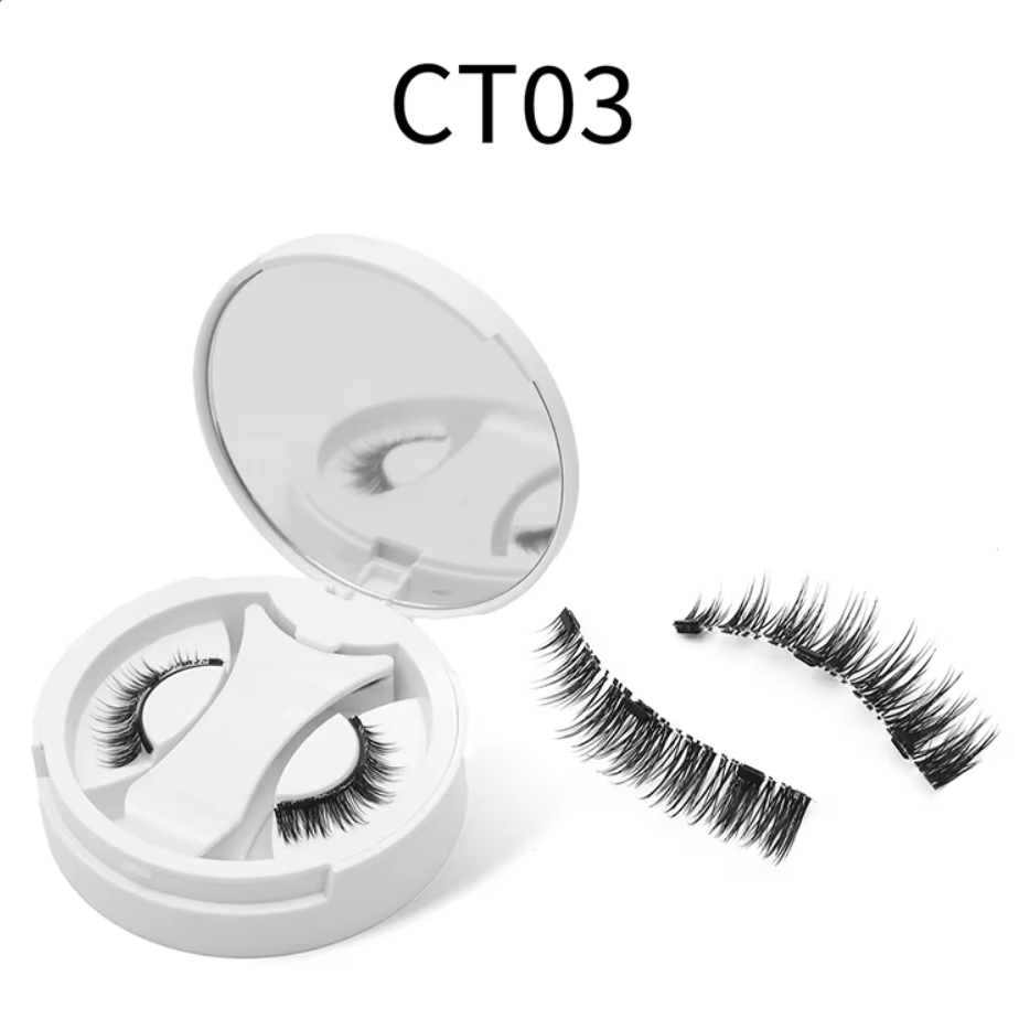 Professional Design Lash Glue Free Magnetic False Eyelashes with Anchor No Glue No Liner Reusable Magnetic Eyelashes
