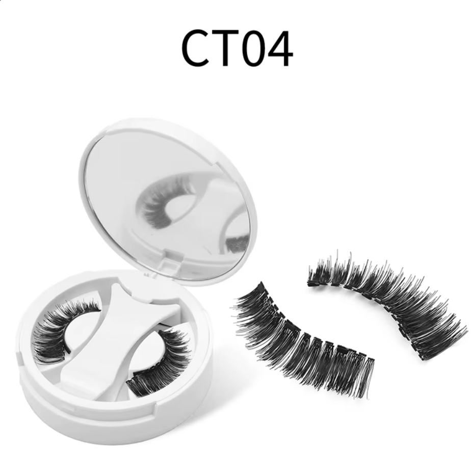 Professional Design Lash Glue Free Magnetic False Eyelashes with Anchor No Glue No Liner Reusable Magnetic Eyelashes