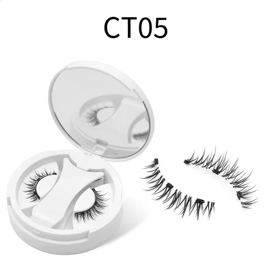 Professional Design Lash Glue Free Magnetic False Eyelashes with Anchor No Glue No Liner Reusable Magnetic Eyelashes