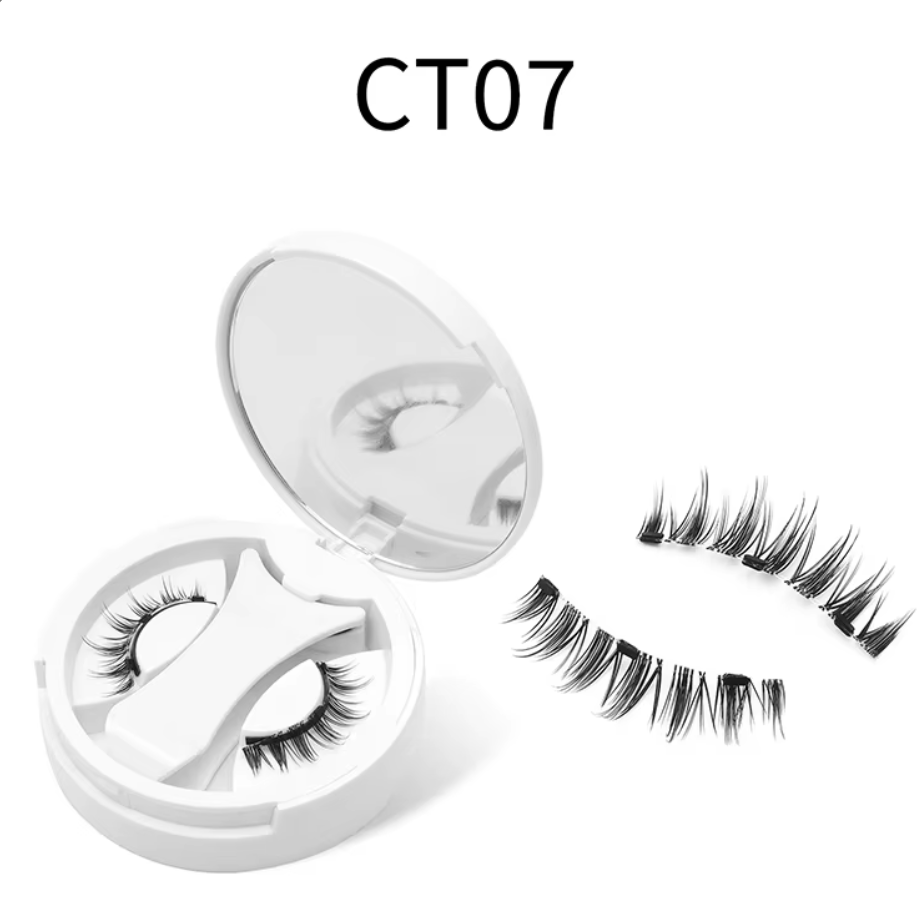 Professional Design Lash Glue Free Magnetic False Eyelashes with Anchor No Glue No Liner Reusable Magnetic Eyelashes
