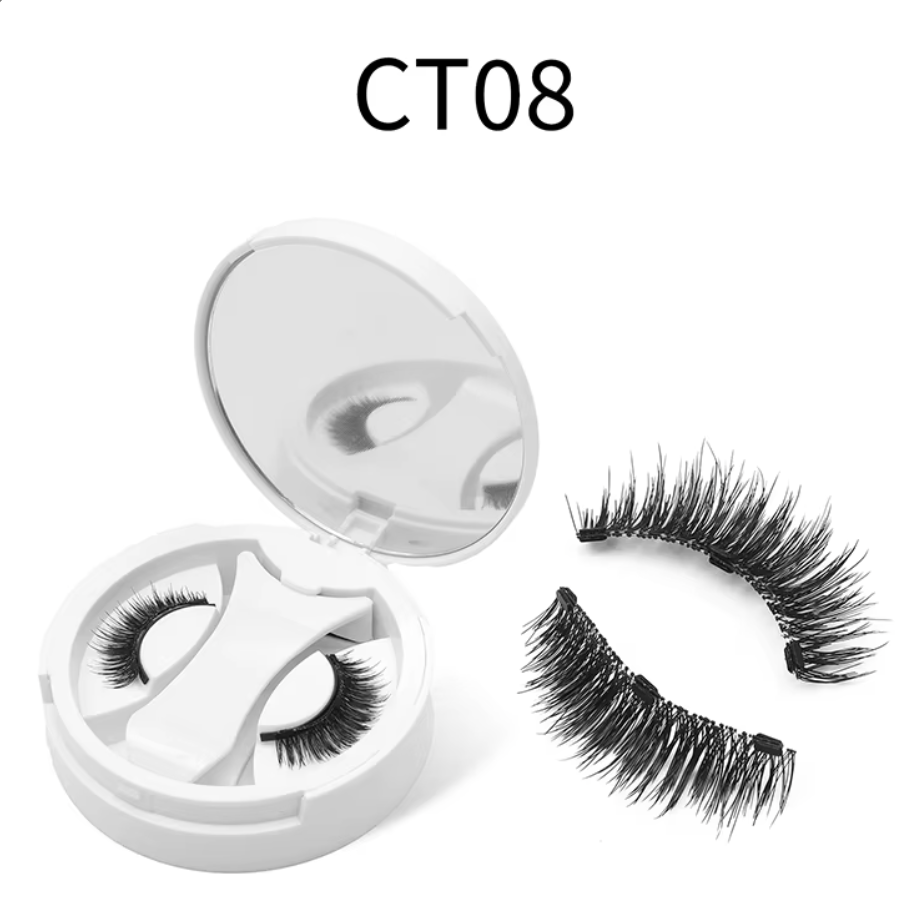 Professional Design Lash Glue Free Magnetic False Eyelashes with Anchor No Glue No Liner Reusable Magnetic Eyelashes