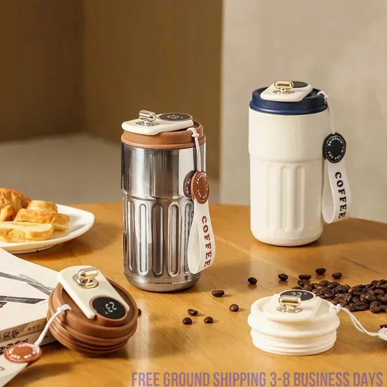 Smart Display Temperature 450mls Stainless Steel Vacuum Cup.