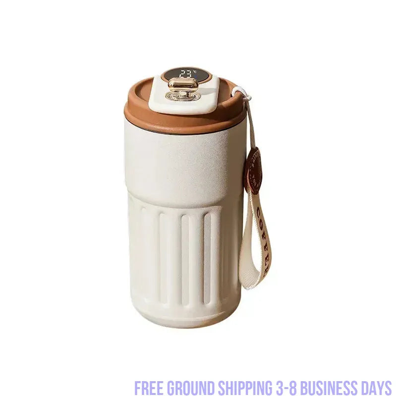 Smart Display Temperature 450mls Stainless Steel Vacuum Cup.