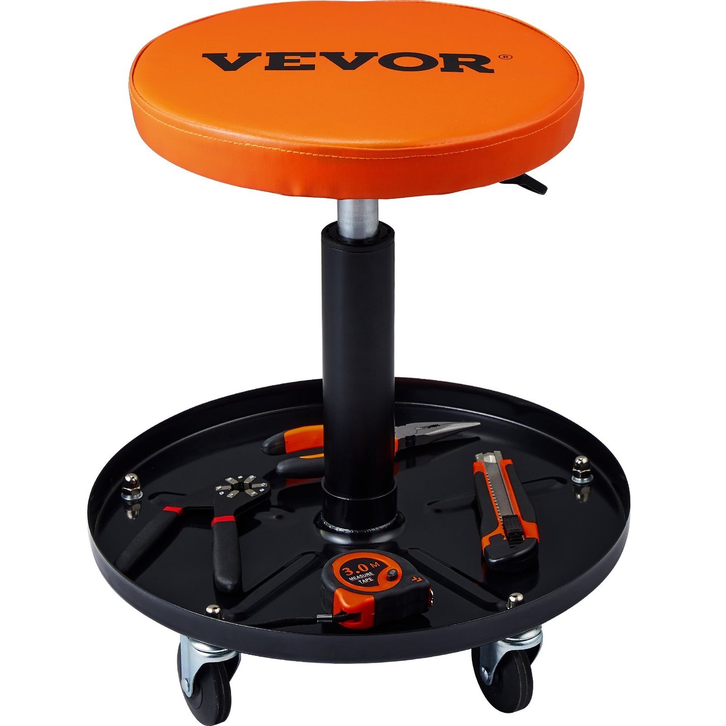 VEVOR Adjustable Mechanics Rolling Creeper Seat Stool Tool Tray for Shop Garage - Luminous Bear Shop