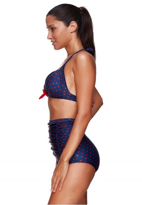 Beach Two Piece Sexy Bikini Backless Bowknot Swimwear Swimsuit
