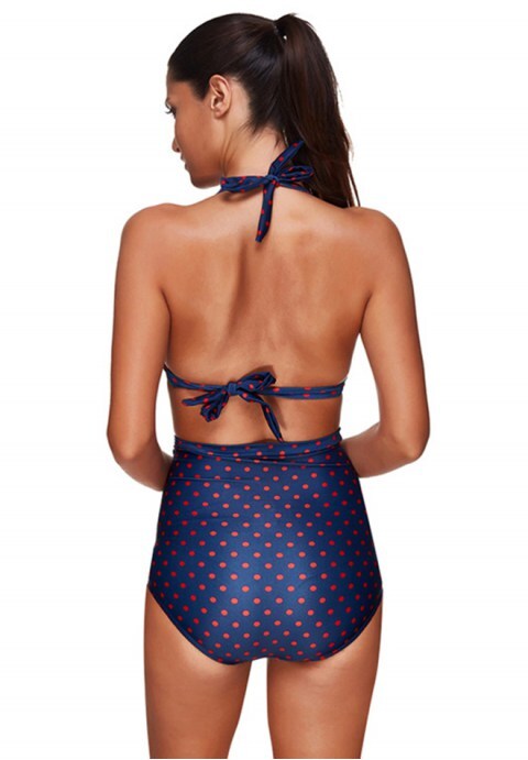 Beach Two Piece Sexy Bikini Backless Bowknot Swimwear Swimsuit