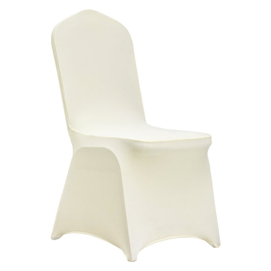 VEVOR Stretch Spandex Folding Chair Covers, Universal Fitted Chair Cover, Removable Washable Protective Slipcovers, for Wedding, Holiday, Banquet, Party, Celebration, Dining (30PCS Ivory White) - Luminous Bear Shop