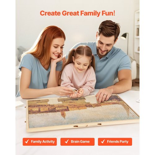 2000 Piece Rotating Puzzle Board with 5 Drawers and Cover, 40x29 in Portable Wooden Table, Jigsaw Puzzle Accessories for Adults, Puzzles Organizer Storage System, Birthday Gift for Mom