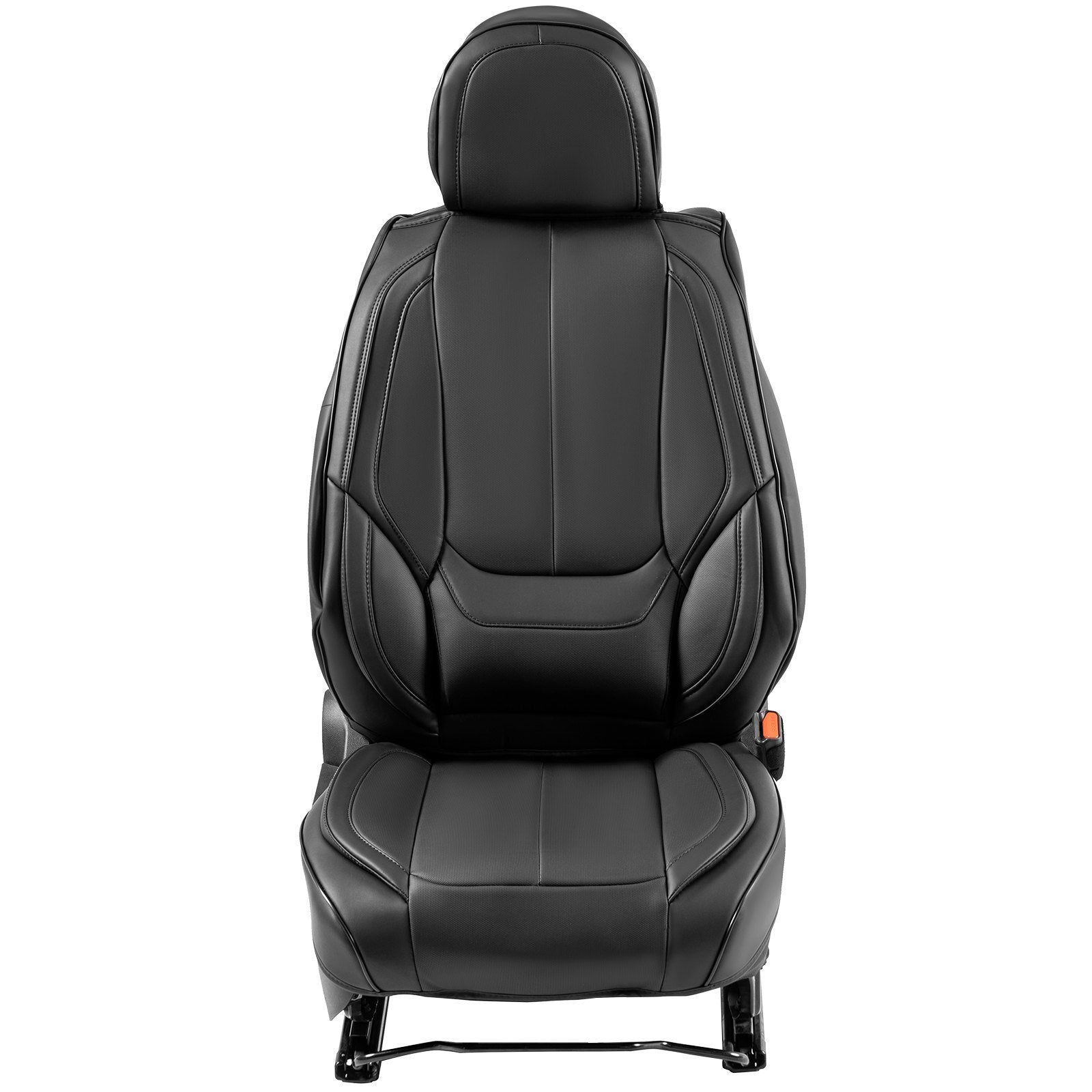 VEVOR Seat Covers, Universal Car Seat Covers Front Seats, 6pcs Faux Leather Seat Cover, Full Enclosed Design, Detachable Headrest and Airbag Compatible, for Most Cars SUVs and Trucks Black - Luminous Bear Shop