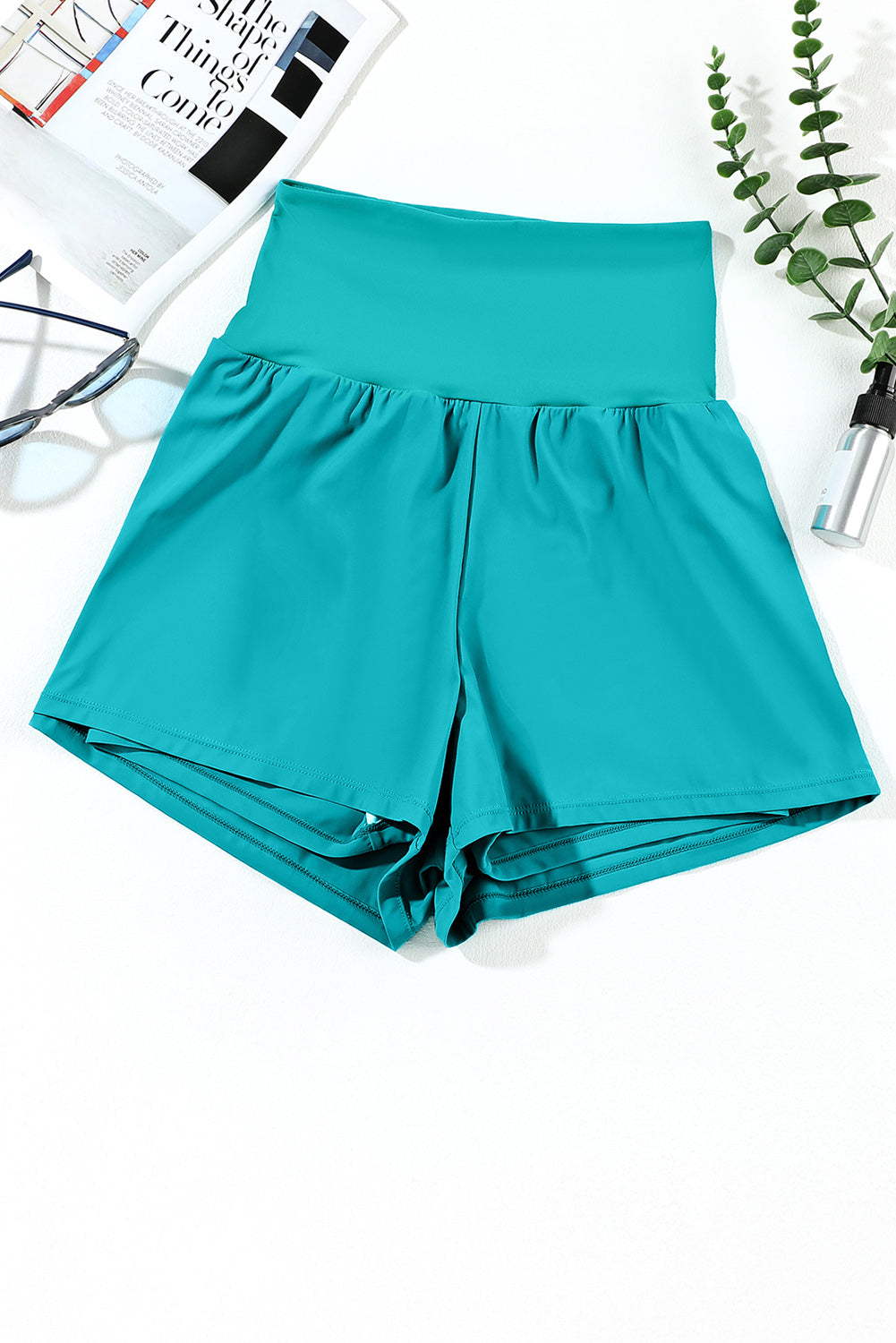 Functional Pocketed High Waist Swim Shorts - Luminous Bear Shop
