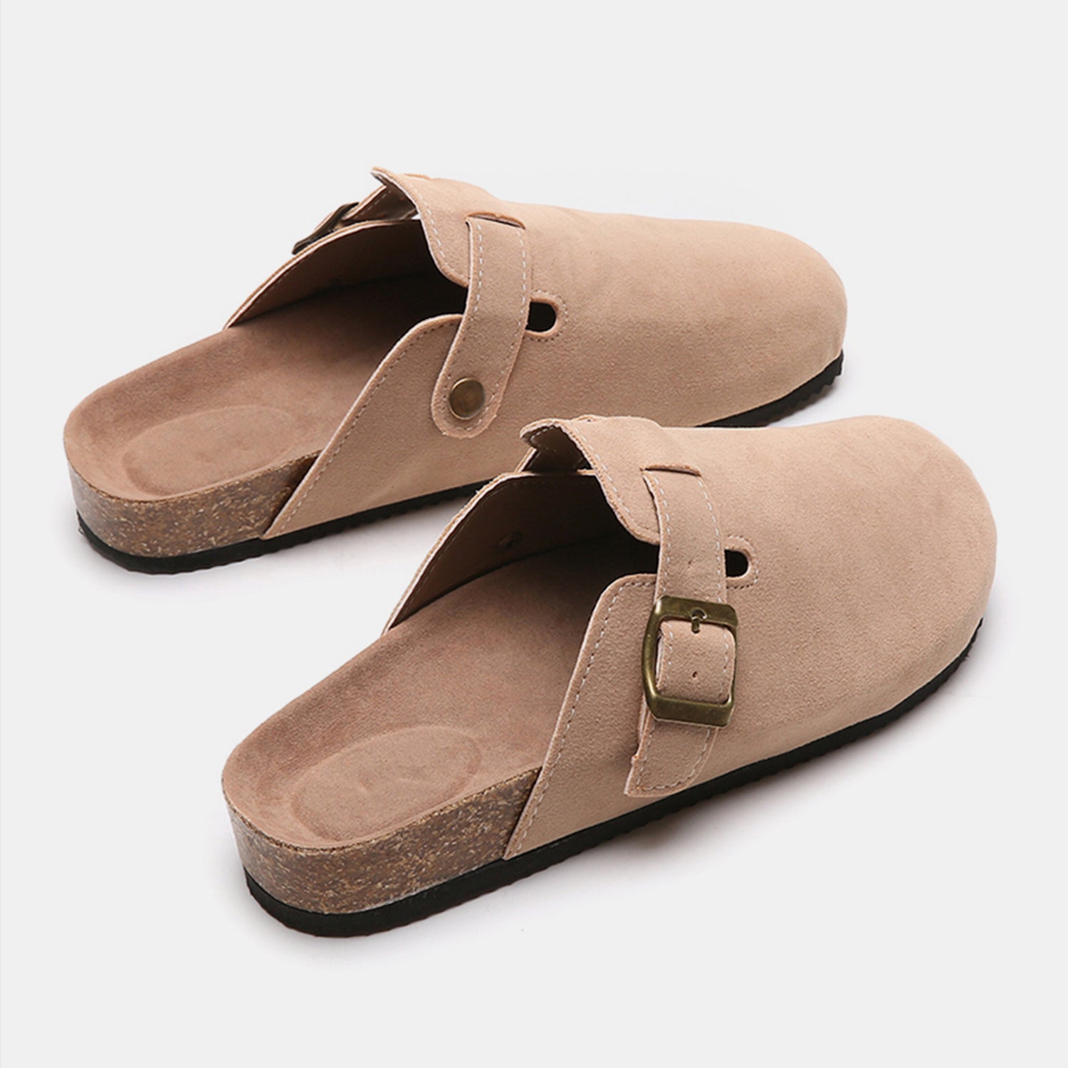 Suede Closed Toe Buckle Slide - Luminous Bear Shop