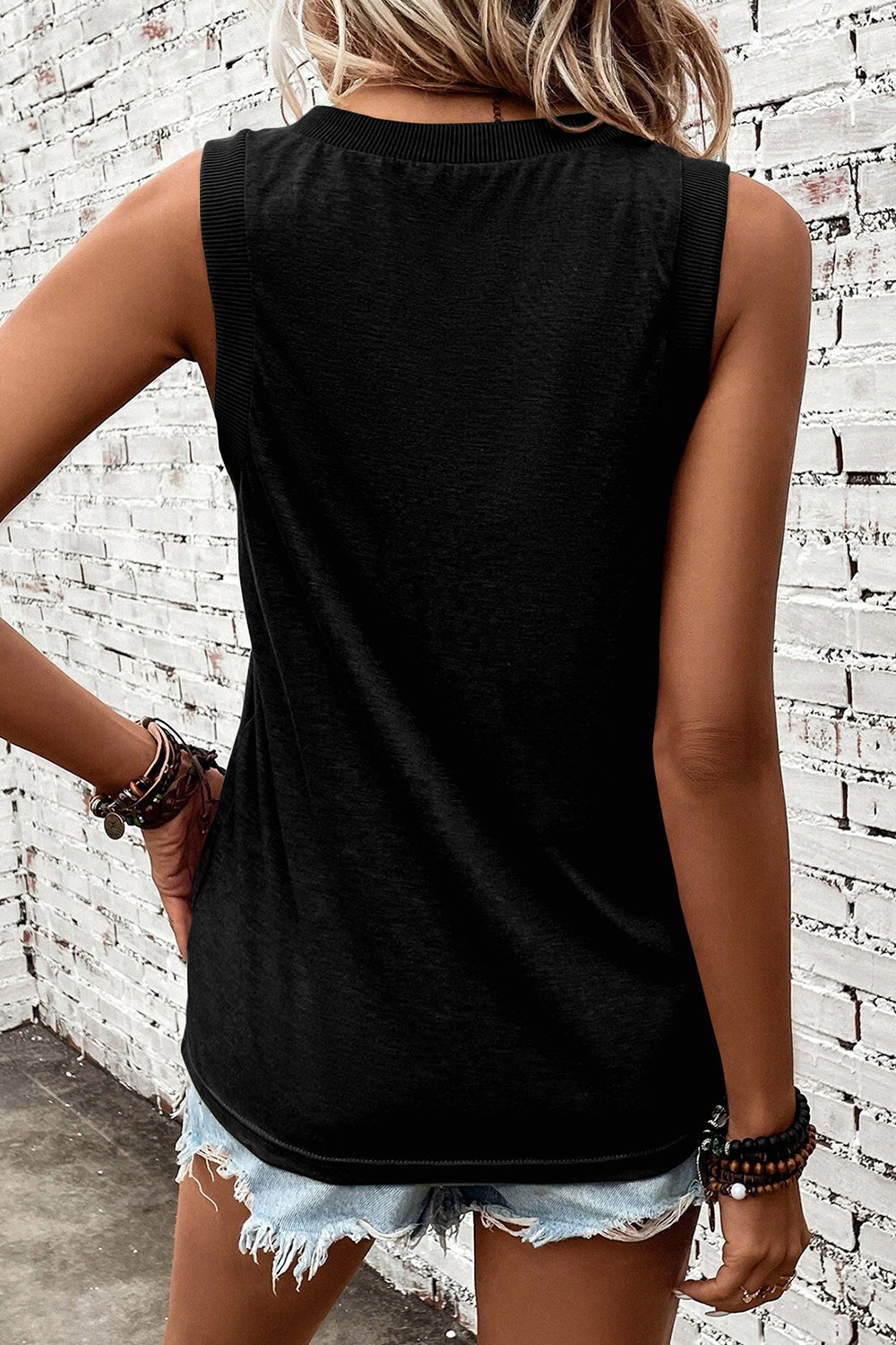 V-Neck Wide Strap Tank - Luminous Bear Shop