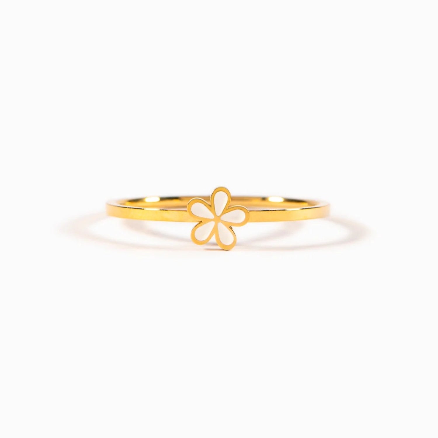 925 Sterling Silver Enamel Flower Ring - Luminous Bear Shop