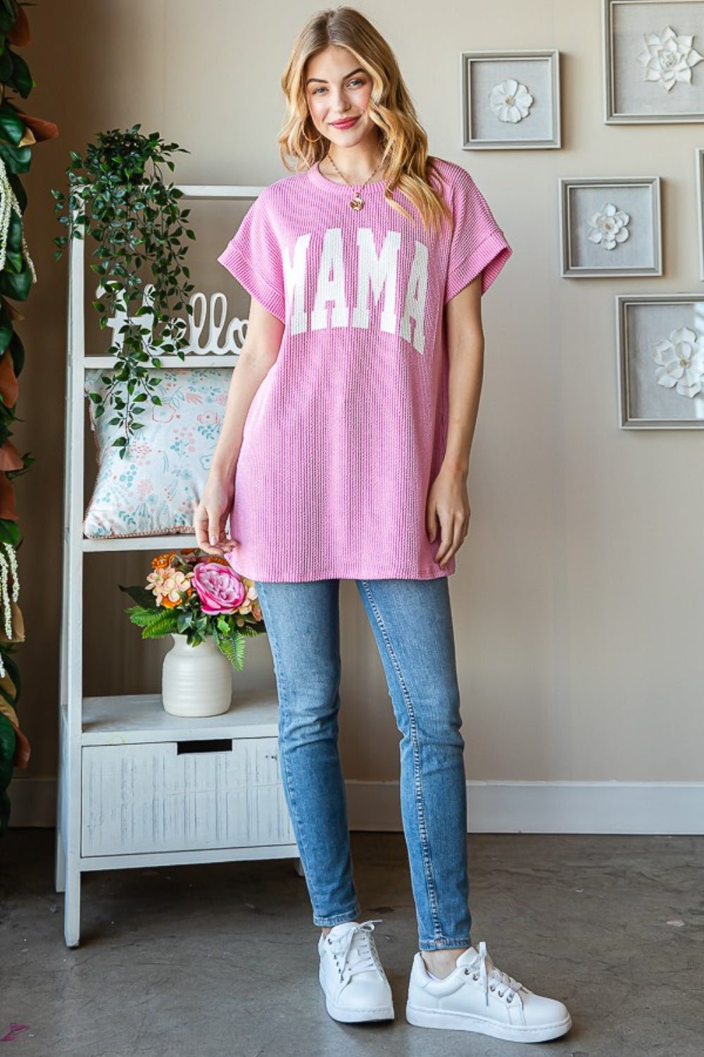 Heimish Full Size Letter Graphic Short Sleeve T-Shirt - Luminous Bear
