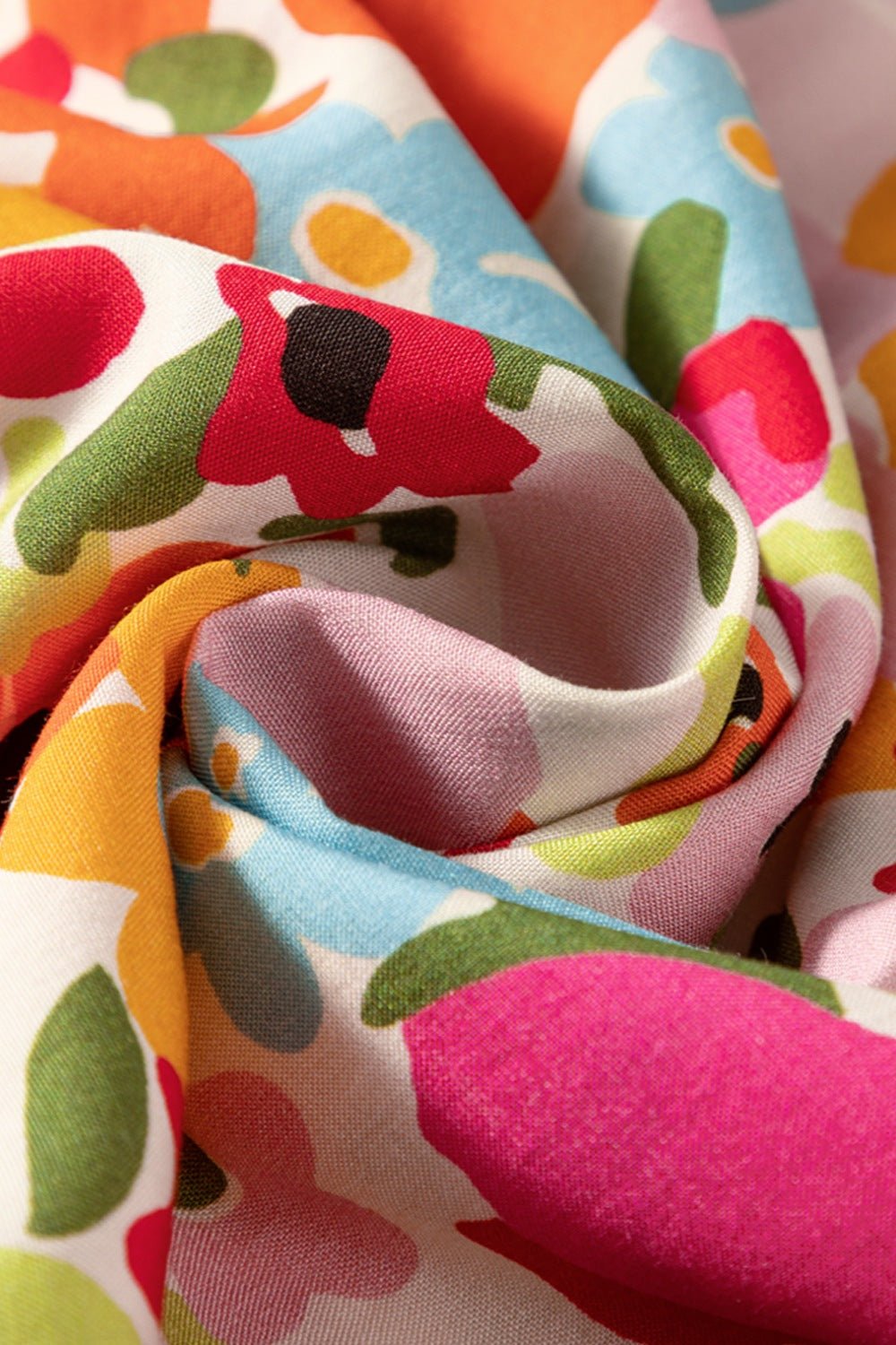 Printed Round Neck Half Sleeve Blouse - Luminous Bear