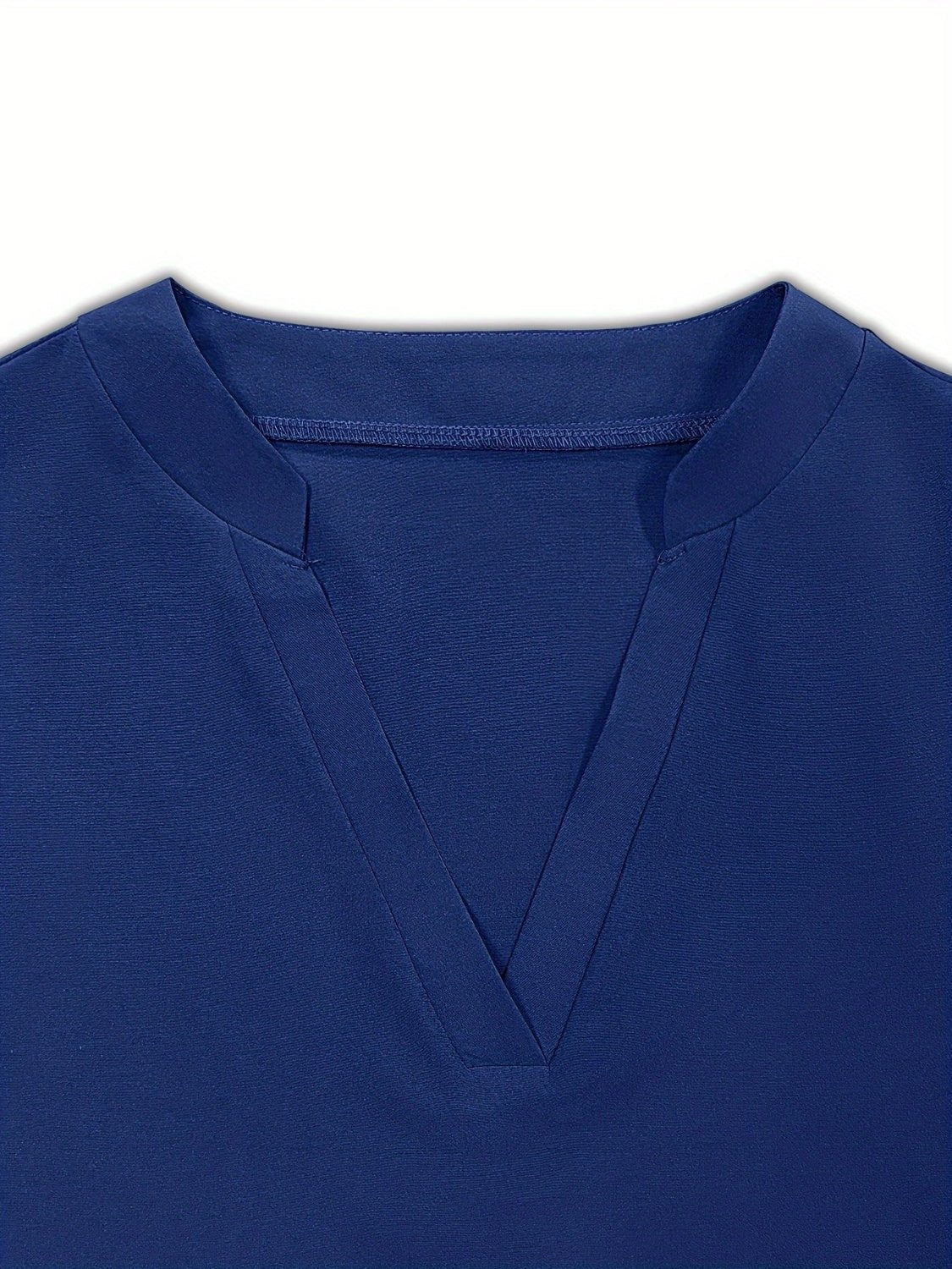 Tiered Notched Half Sleeve Dress - Luminous Bear
