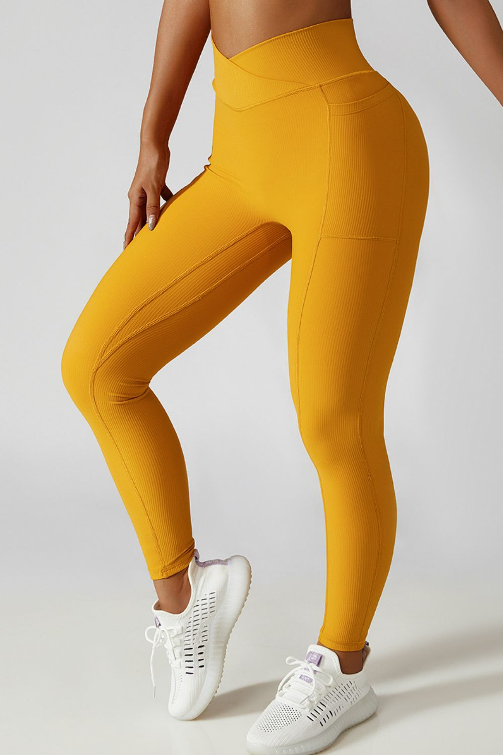 Basic Bae Crossover Waist Active Leggings - Luminous Bear Shop