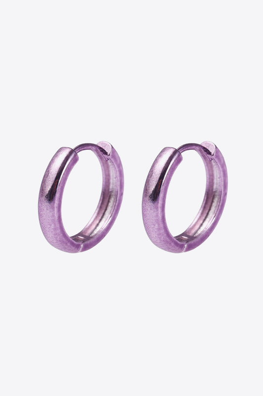 Minimalist Huggie Earrings in Lavender - Luminous Bear Shop