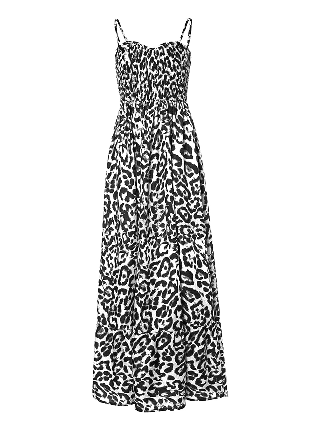 Leopard Sweetheart Neck Cami Dress - Luminous Bear Shop