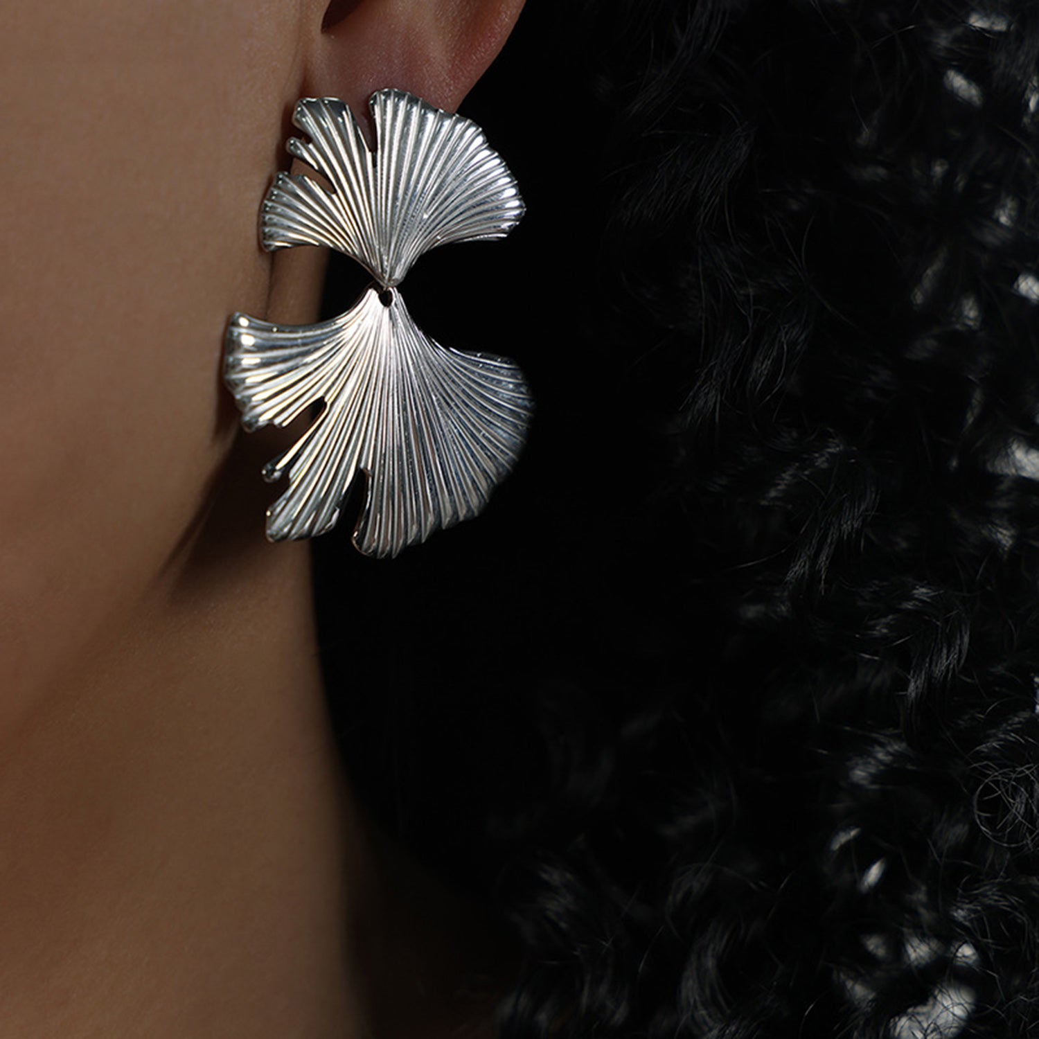 Ginkgo Biloba Design Stud Earrings - Luminous Bear Shop