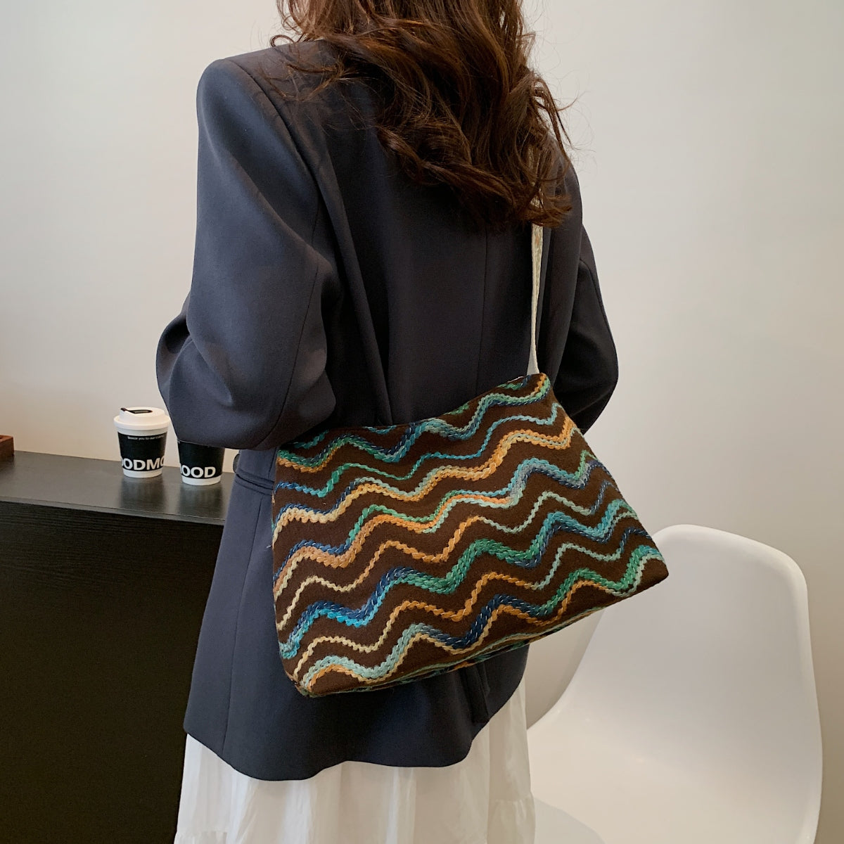 Adjustable Strap Medium Shoulder Bag - Luminous Bear Shop