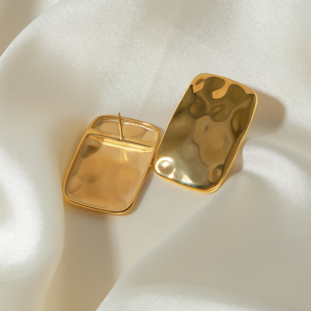 18K Gold-Plated Square Earrings - Luminous Bear Shop