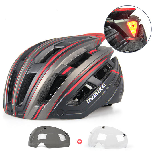 Color: Red and black2 - Mountain Road Bikes Cycling Helmets Hats Helmets For Men And Women